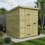 Total Sheds 5ft x 8ft Pent Garden Shed - Single Door - No Windows - Pressure Treated Timber - UK Manufactured