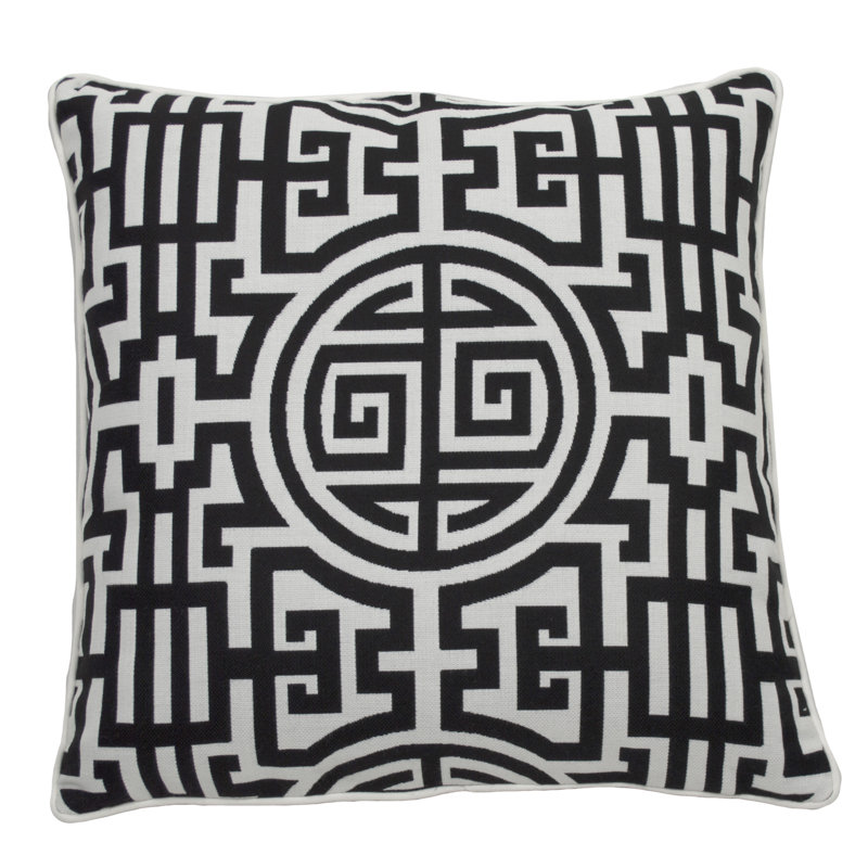 Housse et insert de coussin décoratif carré en acrylique Nobu, 20 po x 20 po, Indigo