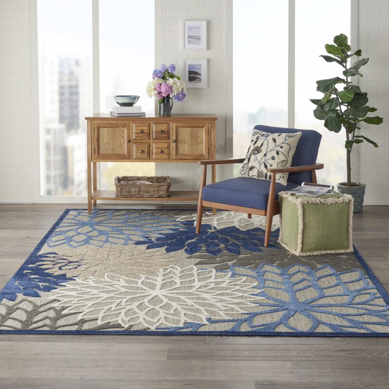 Abela Floral Indoor Rug, Rectangle 7'10" x 10'6"