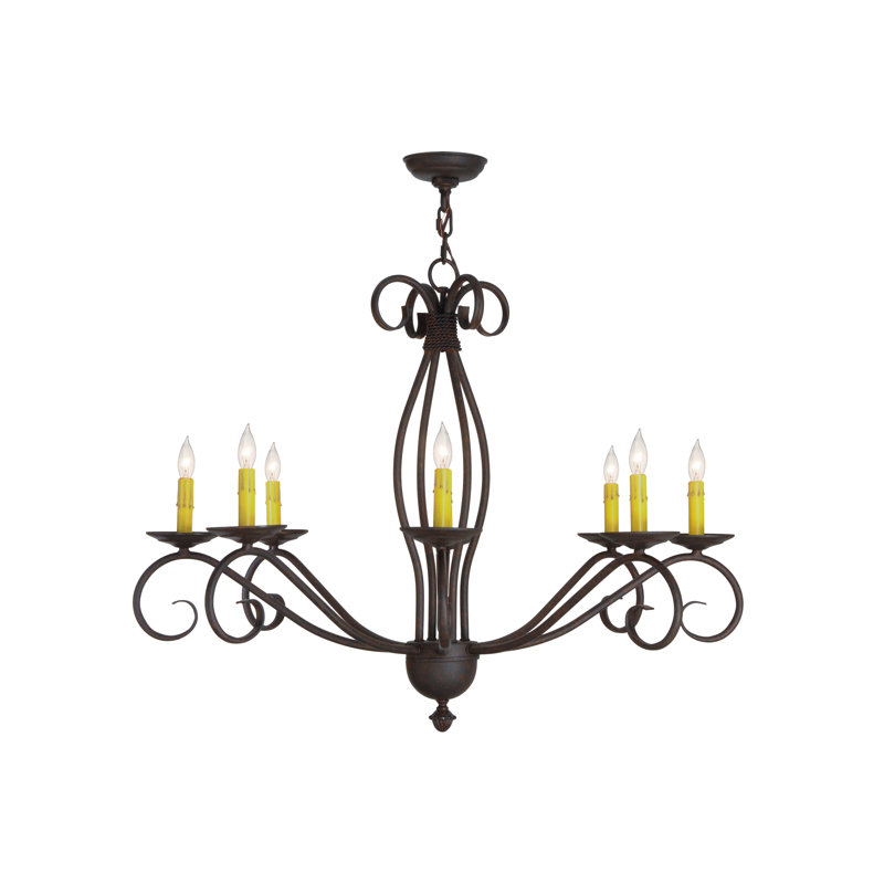 Lustre 8 lumières façon bougie Niels