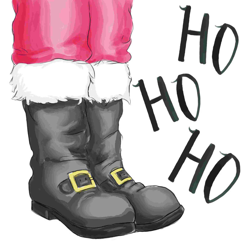 Bottes du Père Noël Ho Ho Ho, H 30 po x l 30 po