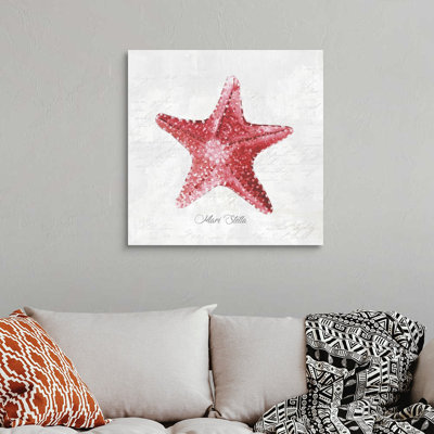 Étoile de mer rouge par Eva watts-impression d’art graphique sur toile