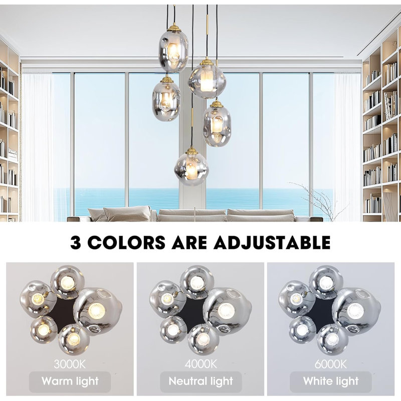 Modern Glass Globe Pendant Light