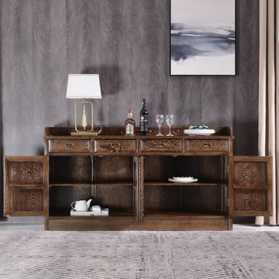 Buffet en bois massif à quatre portes