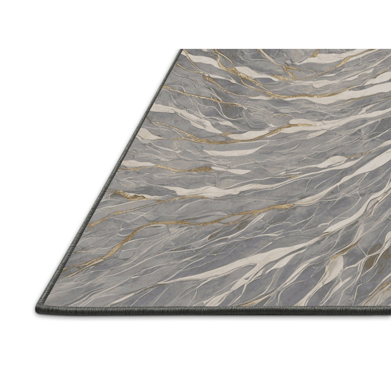 Tapis gris soyeux et moelleux, Tapis de couloir 2 pi x 4 pi