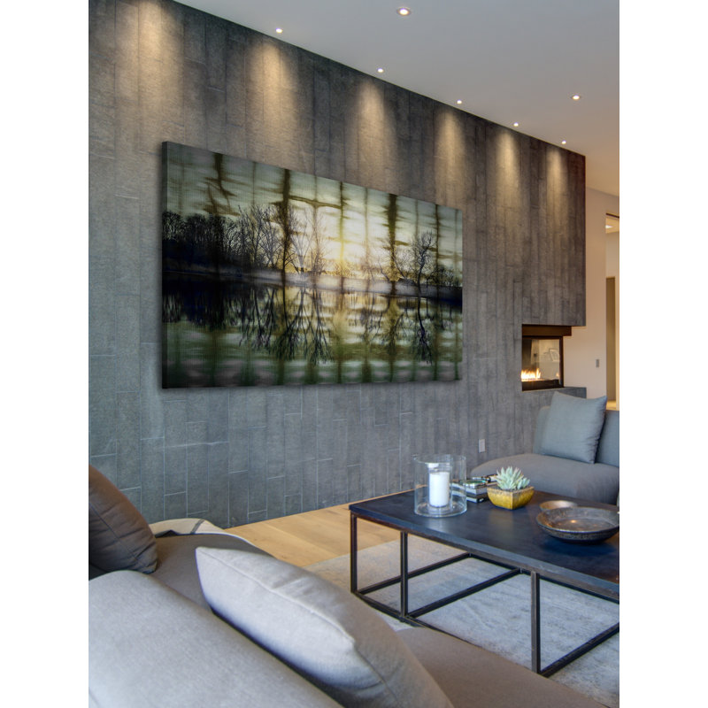«Arnbiorn Reflections At Sunset» par Parvez Taj - reproduction de photo sur toile, H 12 po x l 24 po