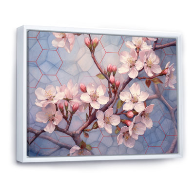 Minimalist Pink Cherry Blossoms VI sur impression sur toile