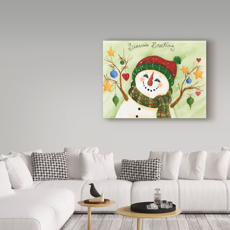 « seasons greetings », art sur toile, H 18 po x l 24 po x P 2 po