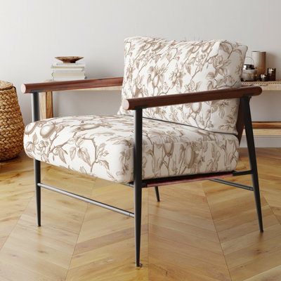 Chaise d'appoint French Country - Fauteuil Orchard Toile Brown