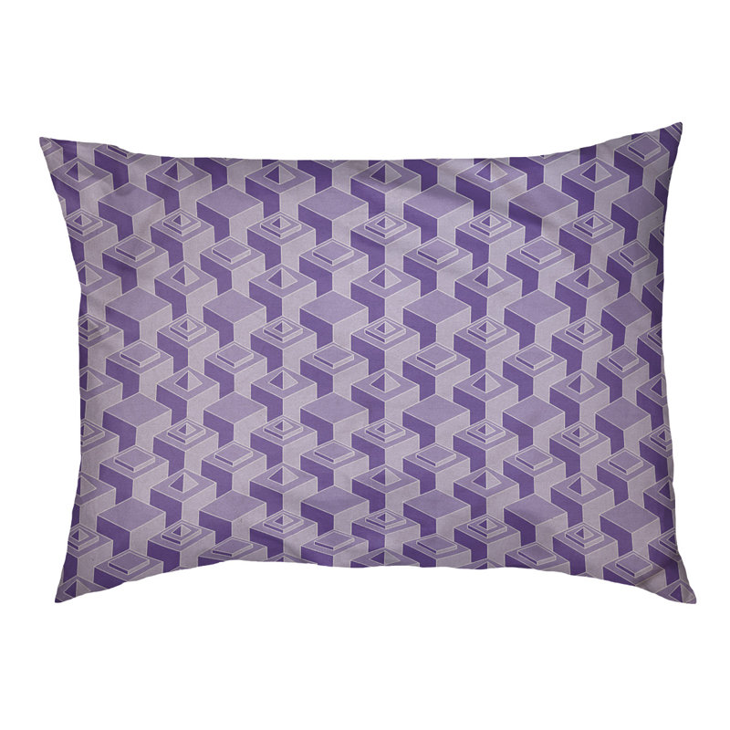 Coussin pour chien intérieur à motif skyscrapers Chen, Grand (l 50 po x P 7 po x H 40 po), Mauve