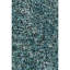 Tapis à poils longs en polyester tissé à la main bleu sarcelle et turquoise Stickland-786332963