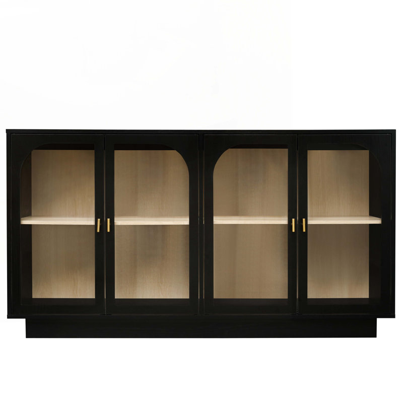 Console en bois avec porte, tablettes