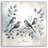 Blue Birds on Branches with Subtle Botanical Accents Wrapped Canvas Wall Art-1247498817