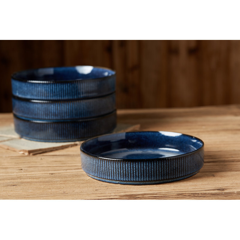 Stoneware Pasta Bowl Set (Set of 4), Nebulas Blue