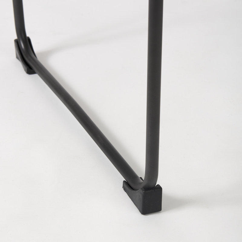 Director's Light Brown Leather & Matte Black Metal Bar Stool