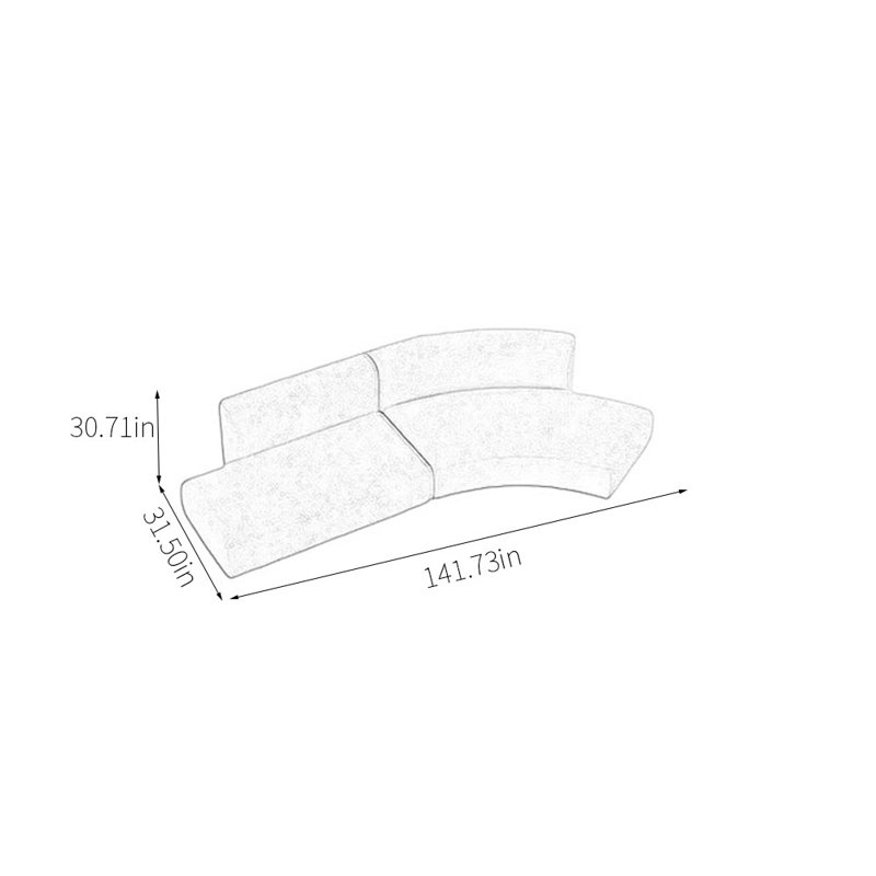 Kayahan, H 30,71 po x l 125,98 po x P 31,5 po, 6