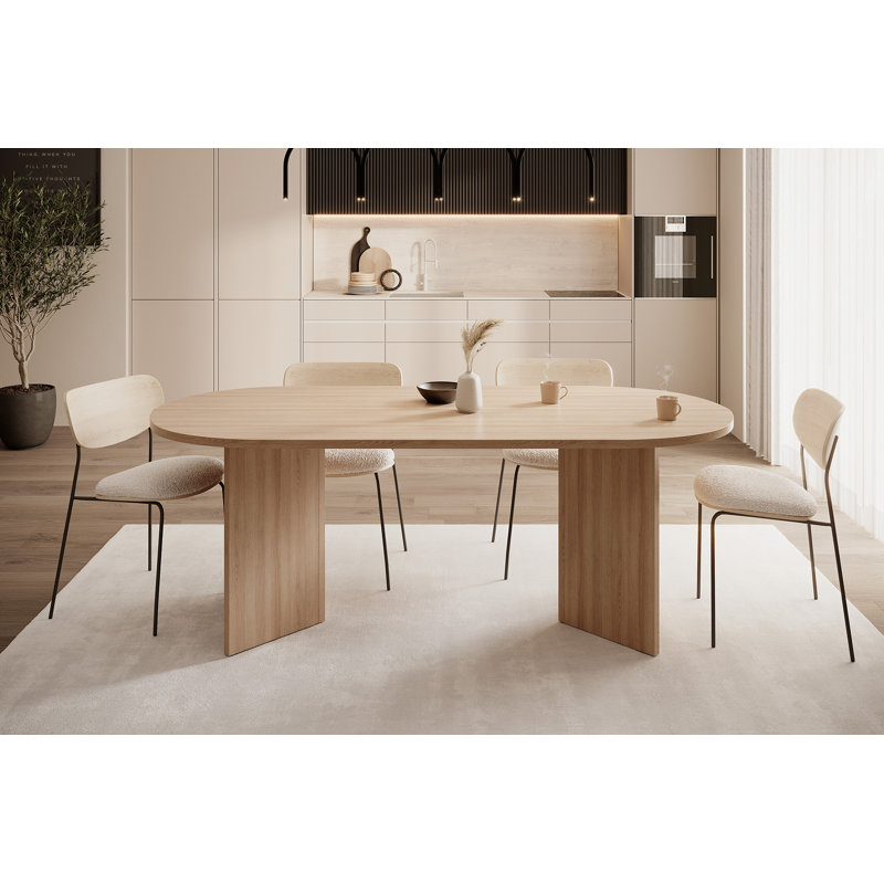 Ovo Round Dining Table, Tan