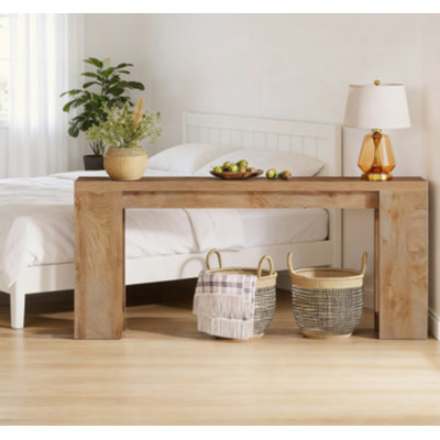 Console en bois, table d'entrée avec canapé