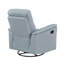 Fauteuil inclinable et pivotant en cuir bleu