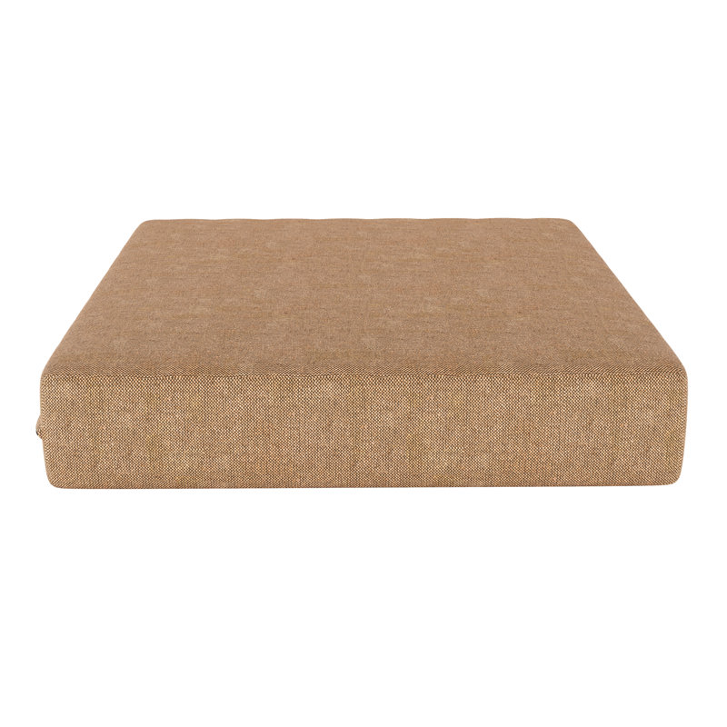 Ottoman Outdoor Patio Cushion With Sunbrella Fabric, Canvas Heather Beige Sunbrella® Canvas