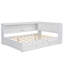 Lit de jour en bois avec lit gigogne et rangement en blanc-1854502591