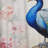 Blue Ink Wash Peacock I - Peacock Curtain - Velvet Room Darkening - 1 Panel-107831261