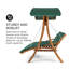 2 Person Porch Swing with Canopy