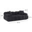 Chesnie Black Vegan Shearling Modular Loveseat
