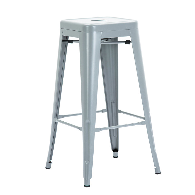 Tabouret de bar 30 po Wright, Argent