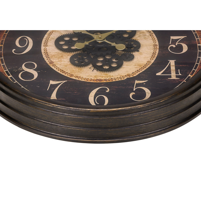 Round, Gear Mechanism, Large Oversized, Wall Clock