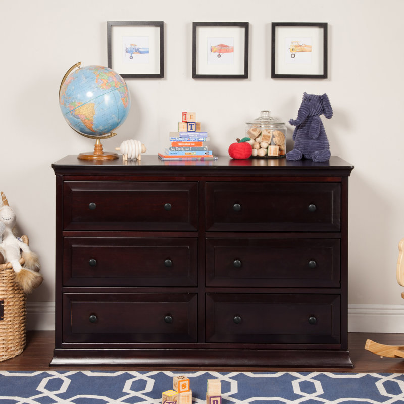 Commode double 6 tiroirs Signature, Java foncé