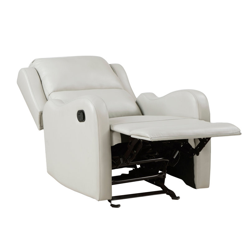 Faux Leather Upholstery Reclining Chair 1Pc Living Room Furniture Comfort Seating, taupe