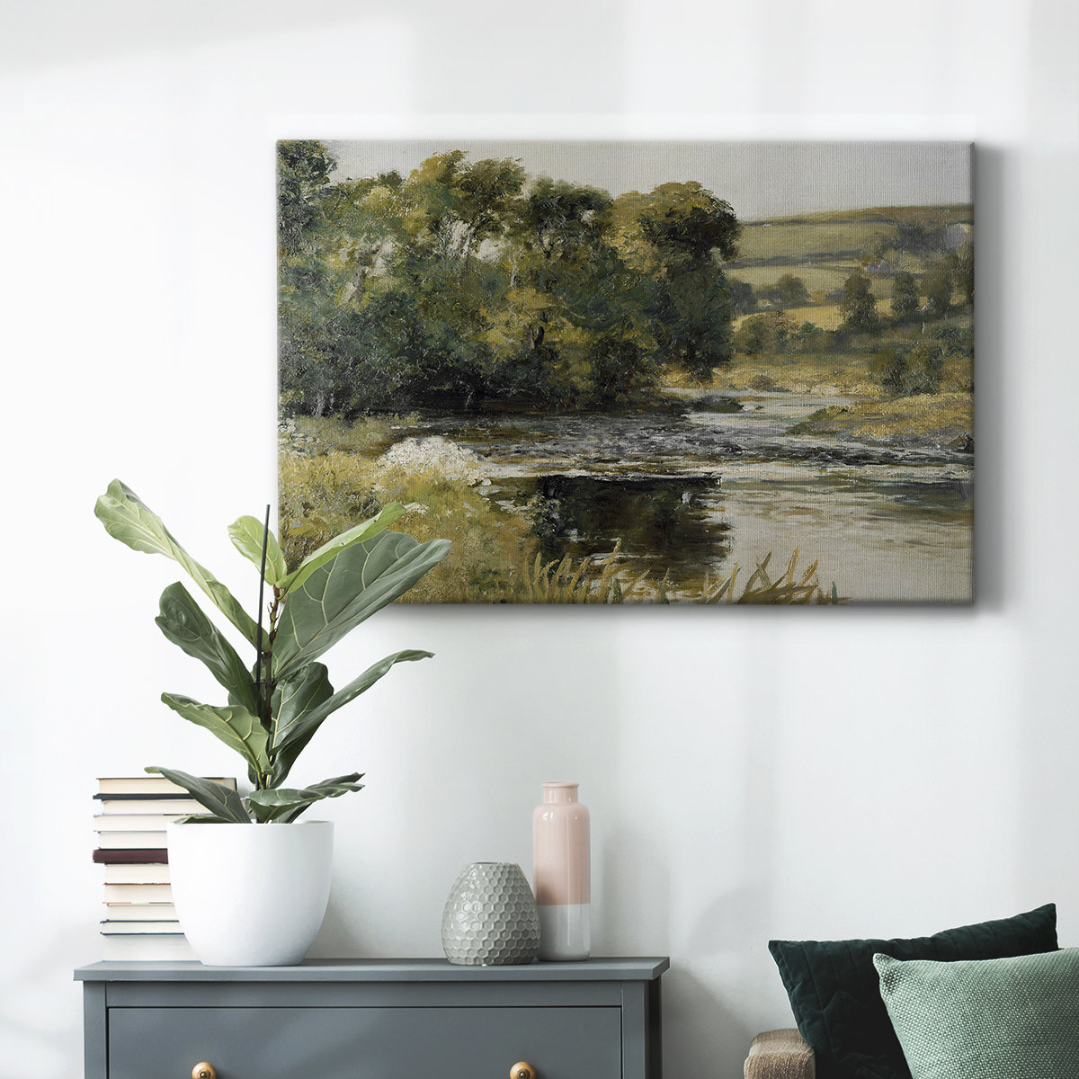 Winston Porter Vintage Landscape -CMLXV Framed On Canvas Print | Wayfair