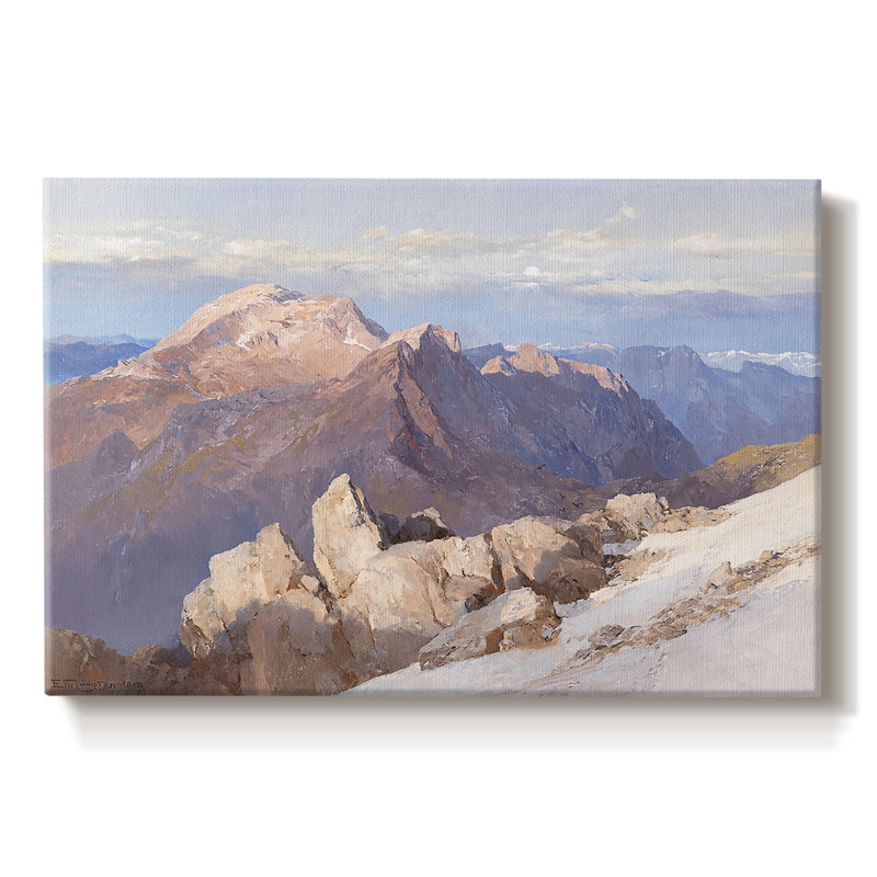 Mountain Landscape-Edward Theodore Compton-Gallery Wrapped Canvas-1900, 12 x 18