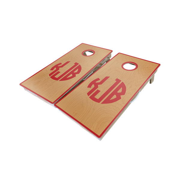 WestGeorgiaCornhole Ensemble De Panneaux De Cornhole Personnalisés 10 Pièces à Monogramme De Teinture Unie Xbrx1085