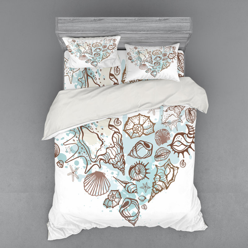 Coastal Polyester Duvet Cover, Queen Duvet Cover + 3 Additional Pieces