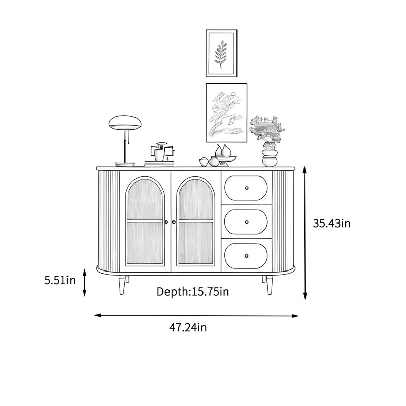 Armoire de rangement de style crème
