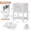Meuble-lavabo simple 24 po avec plateau en céramique, meuble-lavabo autoportant avec cadre en bois massif et rangement pour porte-712126643-708021761-712126655