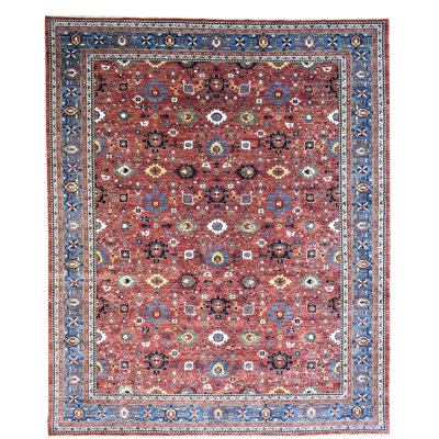 Tapis rouge unique de conception unique 12 pi 11 po x 17 pi 7 po New Turkmen