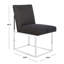 Chaise d'appoint rembourrée en acier inoxydable Athens-1226118018-1213203037