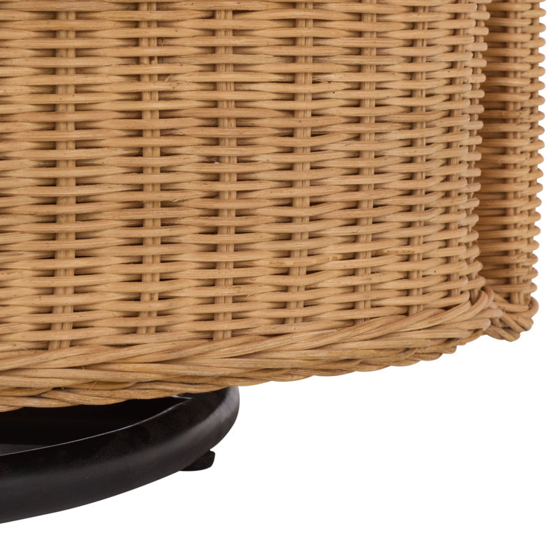 Chaise pivotante en rotin Leanna