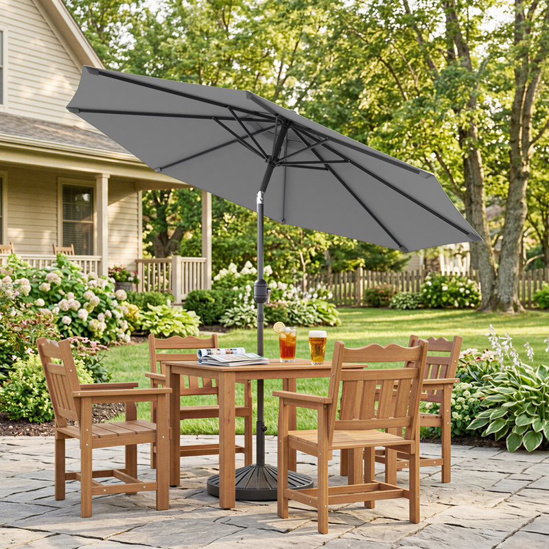 Parasol de marché 108 po Doraline, H 92,9 po x l 90 po x P 90 po, Gris