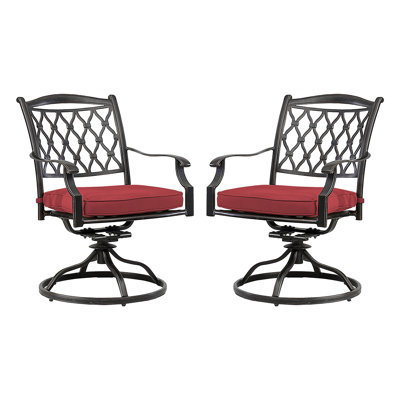 Chaise de patio pivotante avec coussin