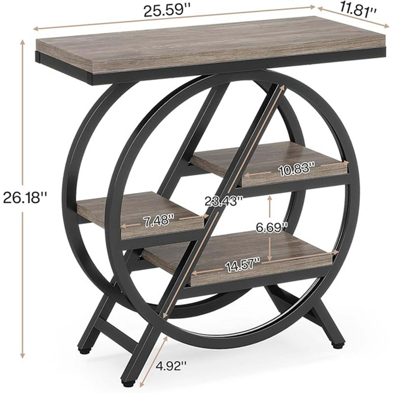 Table de chevet, table de bout, table d'appoint pour l'intérieur, Grey