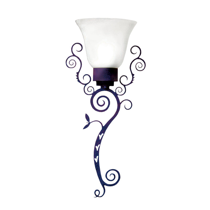 Purple Scavo Glass Scrollwork Wall Sconce