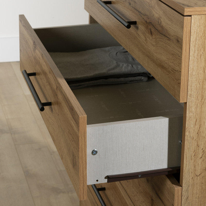 Commode 5 tiroirs Barcelona, Brun clair