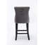 Tabourets de bar contemporains rembourrés en velours avec boutons capitonnés-1877338181
