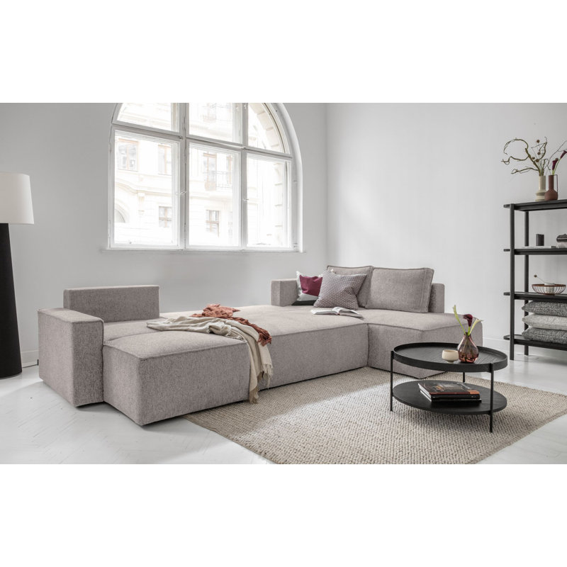 Brave Dave 8 Seater Corner Sofa , Salt/Pepper