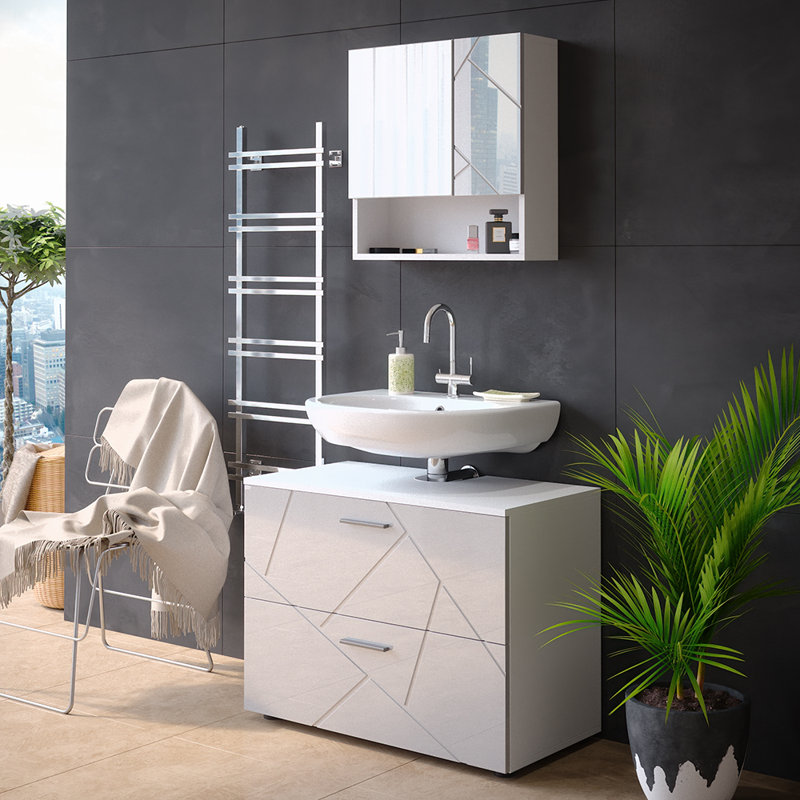 Biftu 80Cm Single Bathroom Vanity Base only, White