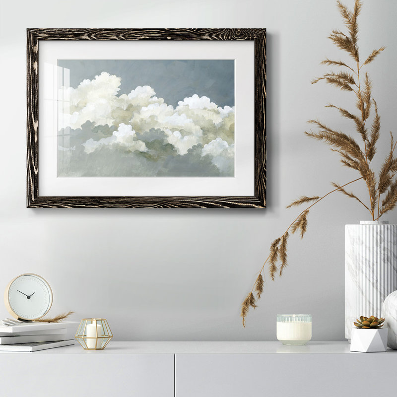 " Big Clouds III ", 14" H x 20" W x 1.5" D, Black